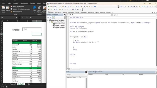 Excel Suchfeld erstellen | Suchfunktion mit bedingter Formatierung Teil2 смотреть онлайн
