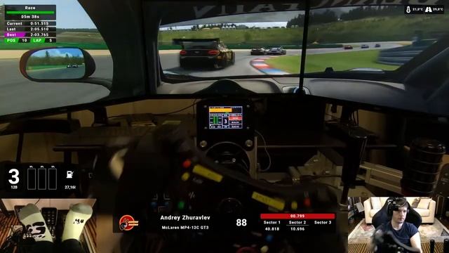 RaceRoom - New Track - Brno - GT3 - Triple Screen Gameplay смотреть онлайн