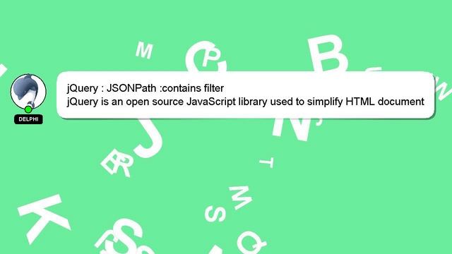 jQuery : JSONPath :contains filter смотреть онлайн