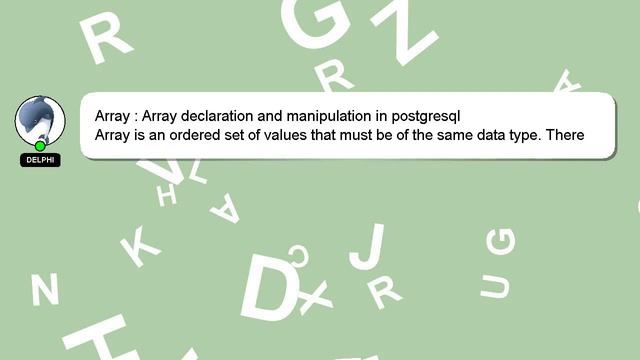 Array : Array declaration and manipulation in postgresql смотреть онлайн