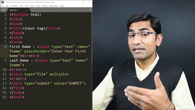Input tag - part 4 - html 5 tutorial in hindi/urdu - Class - 52 смотреть онлайн