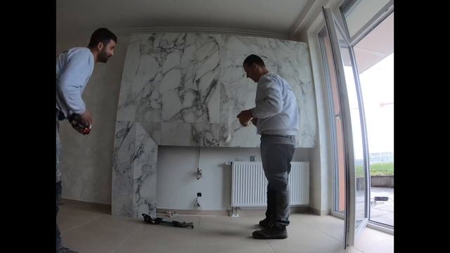 Így készült- Design kandalló burkolása nagyméretű greslappal смотреть онлайн