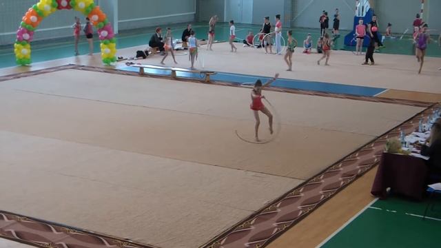 Неженцева Анна 2004 г.р. Упражнение со скакалкой. 12.04.2014 смотреть онлайн