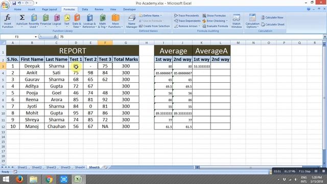 AVERAGE & AVERAGEA Functions in Microsoft Excel | Best Free Excel Lessons Online by DEEPAK SHARMA смотреть онлайн