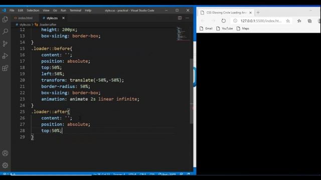 CSS Glowing Circle Loading Animation || HTML and CSS смотреть онлайн