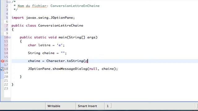 Apprendre Java - Character.toString смотреть онлайн
