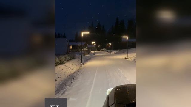 Наши фонари в коттеджном поселке в Карелии