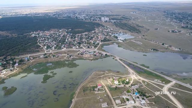 Евпатория, Буревестник, оз. Сасык-Сиваш, Крым, купить дачу, участок, вид с высоты птичьего полета. смотреть онлайн