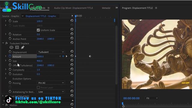DISPLACEMENT text title Animation with TURBULENT DISPLACE Effect in Adobe premiere pro 2023اردو हिं смотреть онлайн
