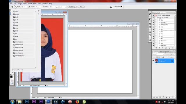 Cara Membuat Pas Foto di Photoshop CS3 смотреть онлайн