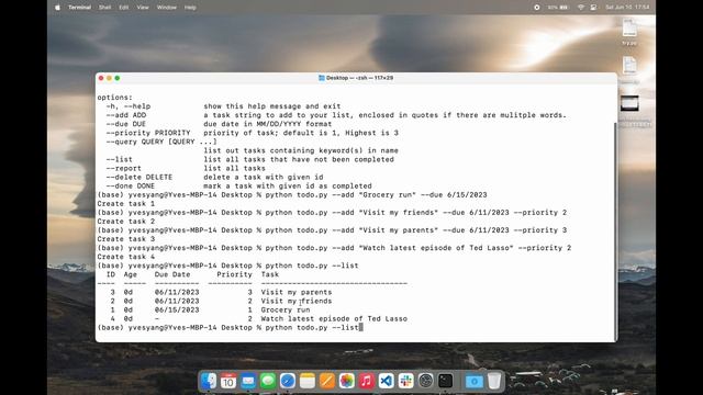 Command Line To-do List Program смотреть онлайн