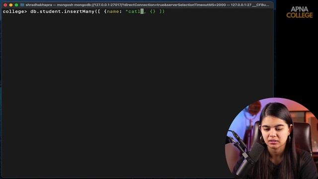 5  MONGODB  INSERT in DB InsertMany