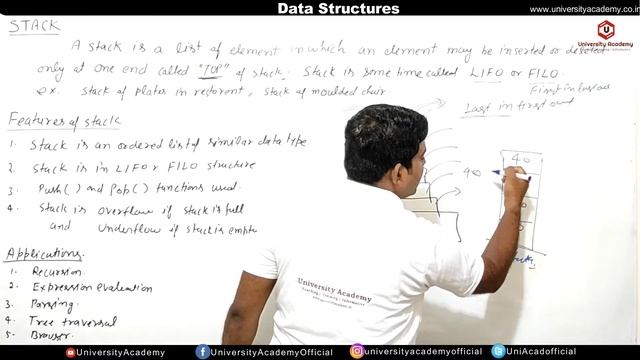 DSUC34: Stack in Data Structure | LIFO Principle of Stack| Applications of Stack | Feature of Stac смотреть онлайн