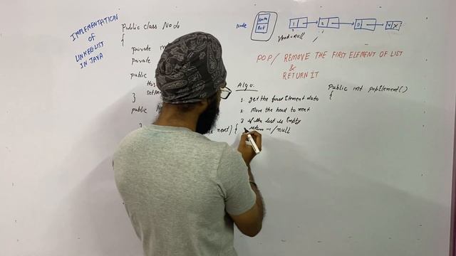 Pop the first element of linked list in Java | DSA using Java #9 смотреть онлайн
