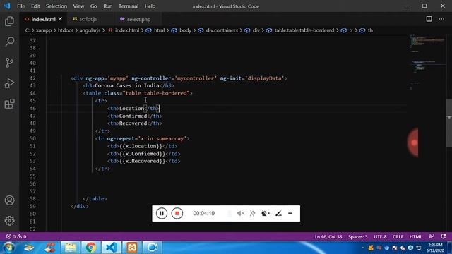 AngularJS Fetch Data from Database Tutorial with Source Code смотреть онлайн