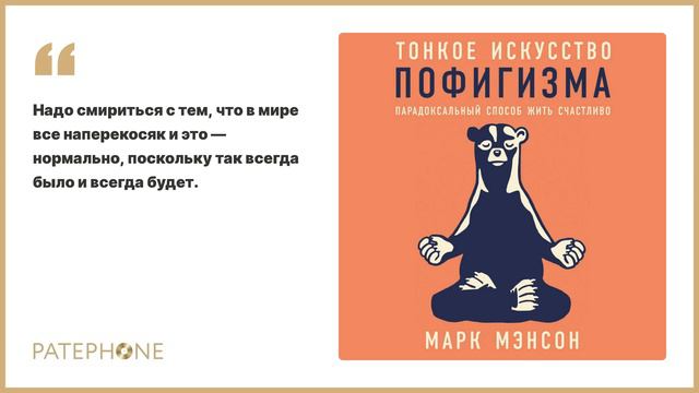 «Тонкое искусство пофигизма» Марк Мэнсон. Читает: Алекс Лайт. Аудиокнига смотреть онлайн
