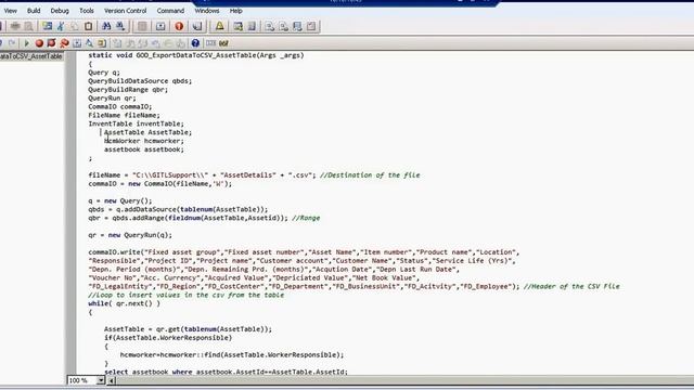 13 How to Export Large Tables data in Axapta in CSV file | How to Make a Comma separated Value file смотреть онлайн