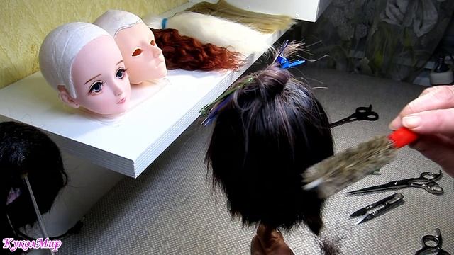 BJD Кукла | как постричь парик |стрижка - 2 часть|КуколМир смотреть онлайн