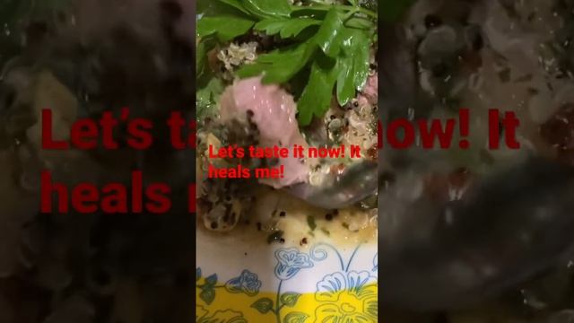 (5)Quinoa Molokheya Tuna Wealth!  Gluten Free Super Food! 口の中でプツプツいっておいしい。Cairo Rocks! Healthy Life