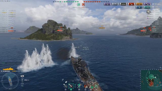 Gneisenau - Great game: 7 kills & 6 achievements! смотреть онлайн