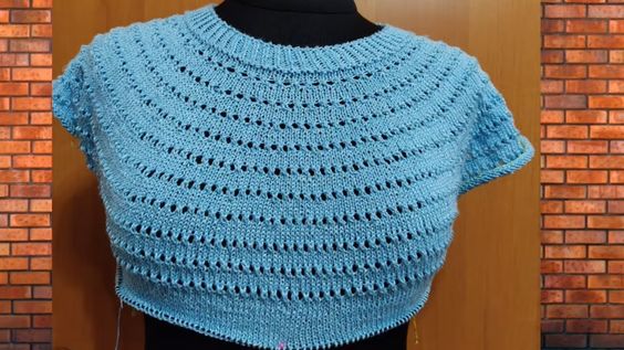 Летняя кофточка Небесные дали. Азиатский росток, подрезы. 2 часть. смотреть онлайн