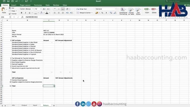 How to make UAE VAT Return format in MS Excel | Calculate VAT in Excel смотреть онлайн