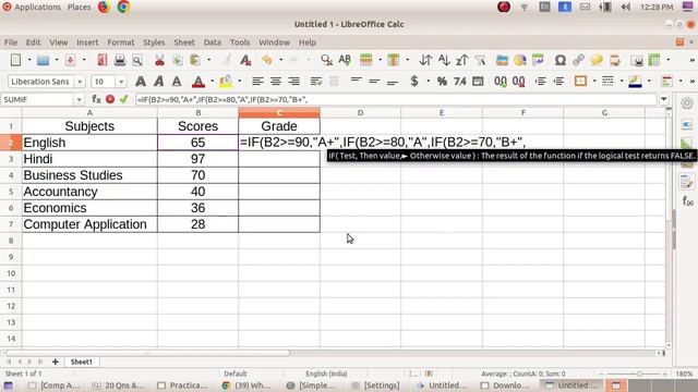 CA P2 # Nested IF | Logical Functions | LibreOffice Calc смотреть онлайн