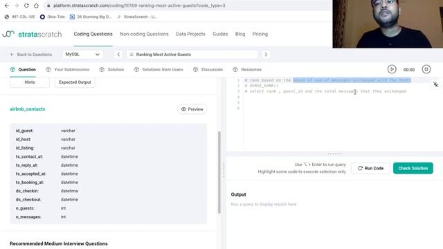 Airbnb Business Analyst Interview Questions | Ranking Most Active Guests | SQL Interview Questions смотреть онлайн