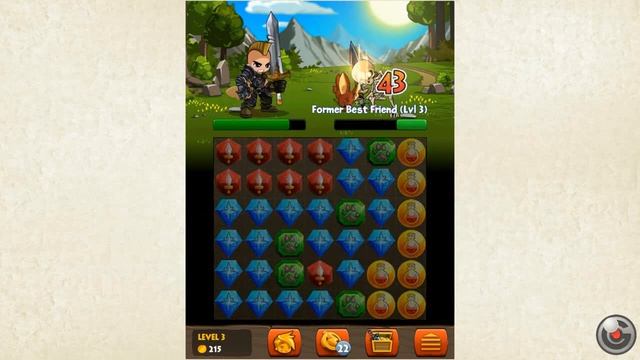 Battle Gems (AdventureQuest) - iPhone and iPad Gameplay смотреть онлайн