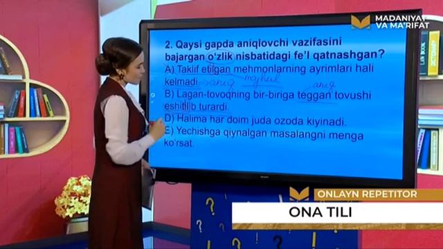 «Onlayn repetitor» | Феъл сўз туркумига оид бўлган тестларни биргаликда ечамиз [06.02.2021] смотреть онлайн