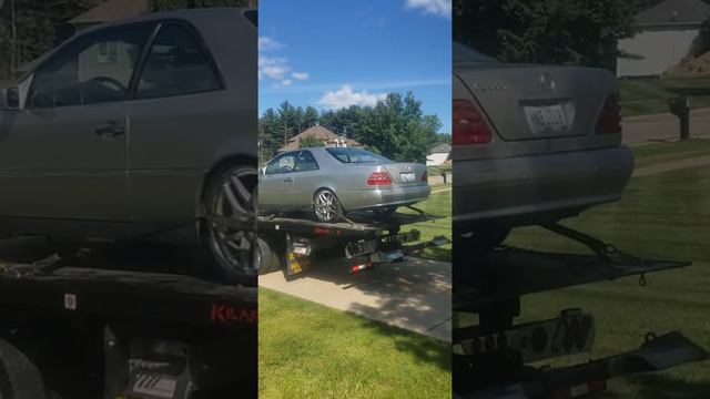 1999 Mercedes CL500 on 20" rims #c140 coupe on tow truck смотреть онлайн
