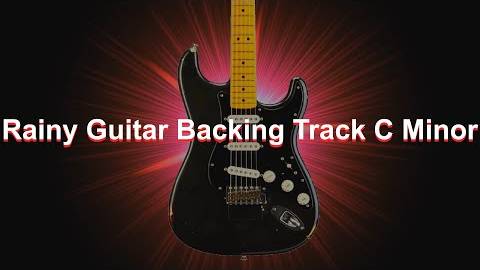 Rainy Blues Guitar Backing Track C Minor