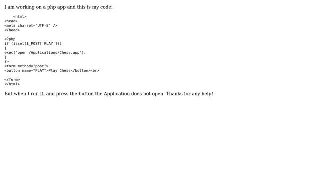 exec command not working (php) смотреть онлайн