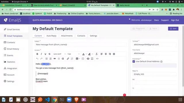 How to send email using React through emailjs. смотреть онлайн