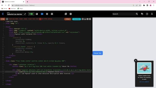 How to create a Popover using Tailwind CSS. смотреть онлайн