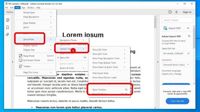 Fix Toolbars Missing In Adobe Reader | How to Show or Hide PDF Toolbars in Adobe Acrobat Reader DC смотреть онлайн