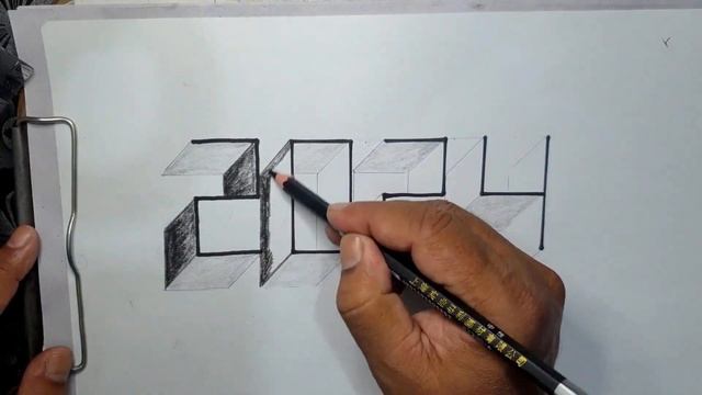 How to draw 3D 2024 ! 3D Drawing step by step ! 3D art Drawing for Beginners смотреть онлайн