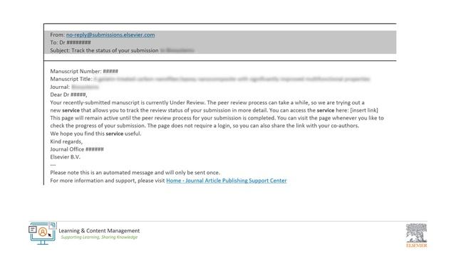 Elsevier: Using Elsevier's "Track your submission" service смотреть онлайн