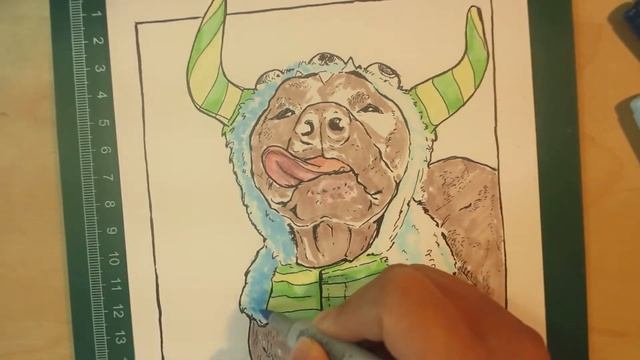 Inktober no. 1 ~ Pet Halloween Sketch : OPIE_ZIG (time lapse) смотреть онлайн