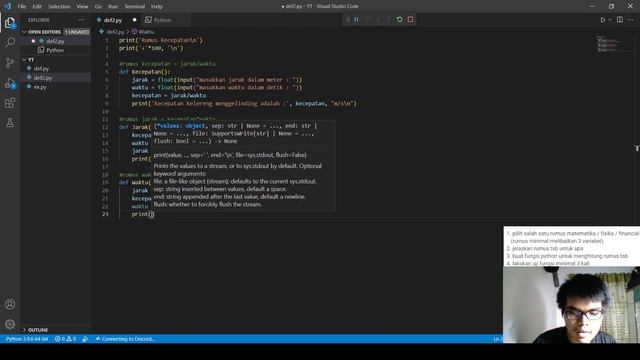Rumus Menghitung KECEPATAN dalam PYTHON | Belajar Coding смотреть онлайн
