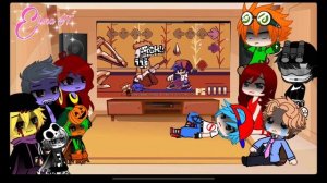 FNF React To VS Gorefield||Friday Night Funkin'||ElenaYT.