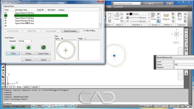 Replace Existing Plants Prior Selection in LANDWorksCAD for AutoCAD смотреть онлайн