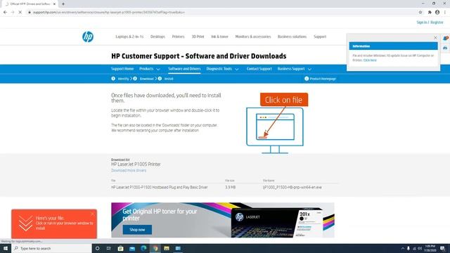 How to Install HP LaserJet P1005 Printer - Windows 10/11 смотреть онлайн