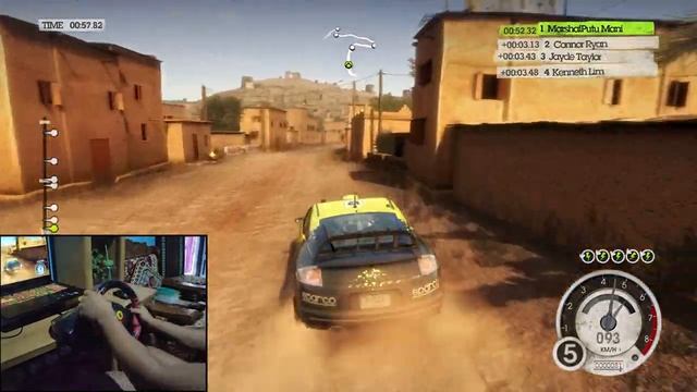 DiRT-2 [Morocco:- Scott Rally] Gameplay + THRUSTMASTER Steering Wheel (Ferrari Red Legend Edition) смотреть онлайн