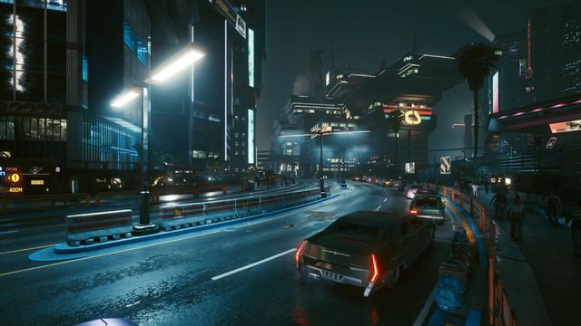 Cyberpunk 2077 Night City Roadway Ambience смотреть онлайн