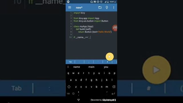 Python Simple app with Kivy Pydroid3 смотреть онлайн