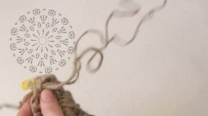 Салфетка из джута крючком со СХЕМОЙ  / #МК салфетка из джута очень подробно попетельно