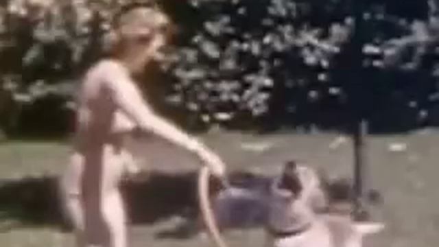 Adolf Hitler, Eva Braun and Sigmund Freud play with their dogs. смотреть онлайн