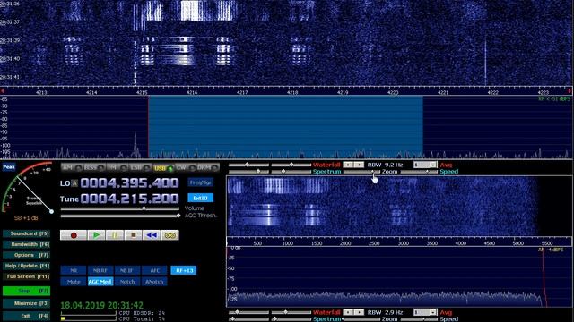 радиосигнал на 4.215МГц, что за радиомаяк? SDR смотреть онлайн