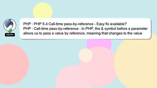 PHP : PHP 5.4 Call-time pass-by-reference - Easy fix available? смотреть онлайн